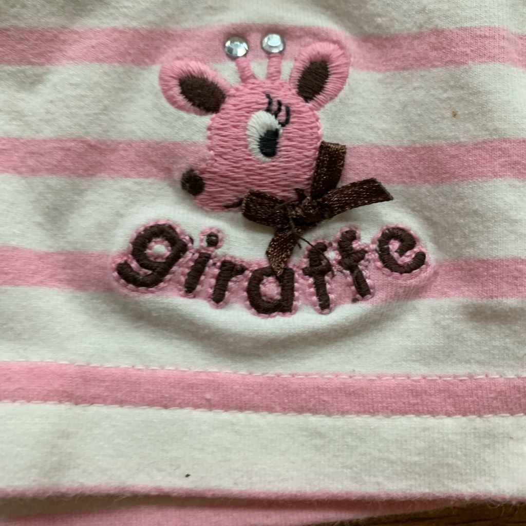 Gymboree Retro Rare Giraffe Club Pink Striped Turtleneck Bow Top Euc Size 6